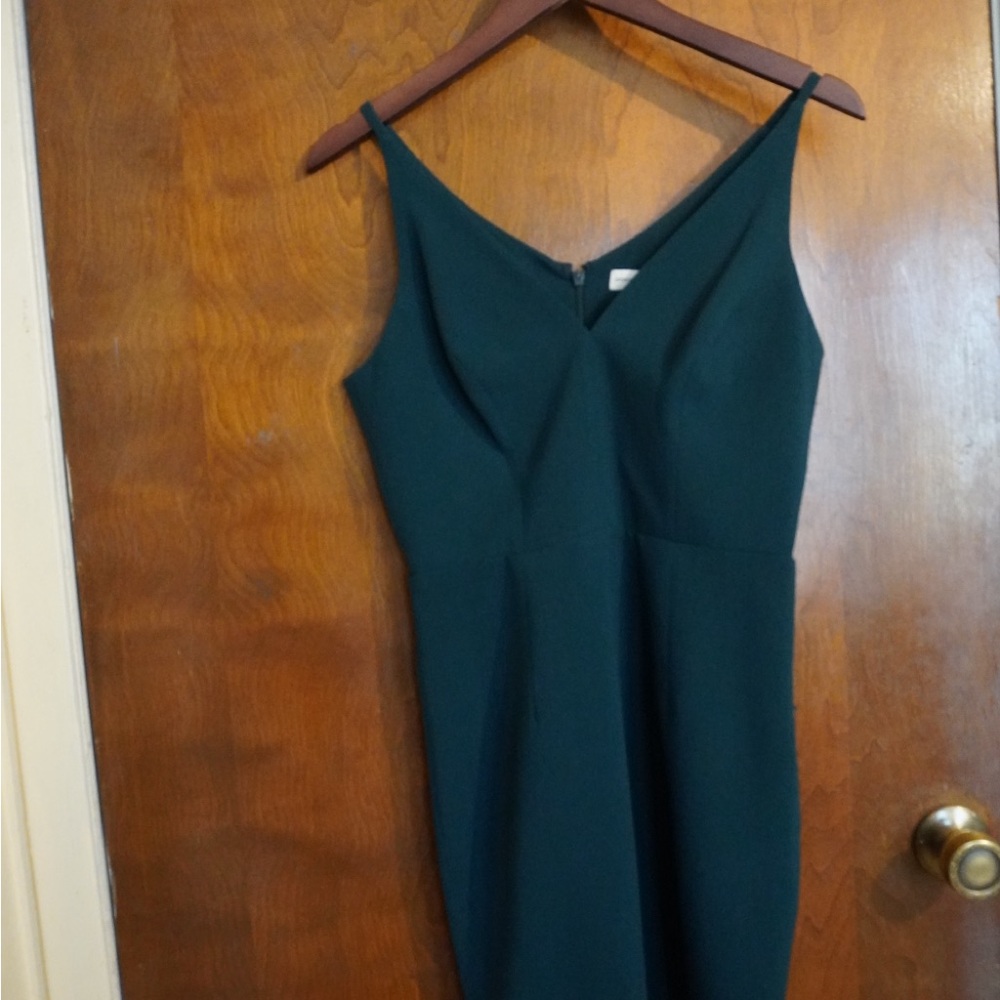 Dress the Population Strapless Dark Green Dress